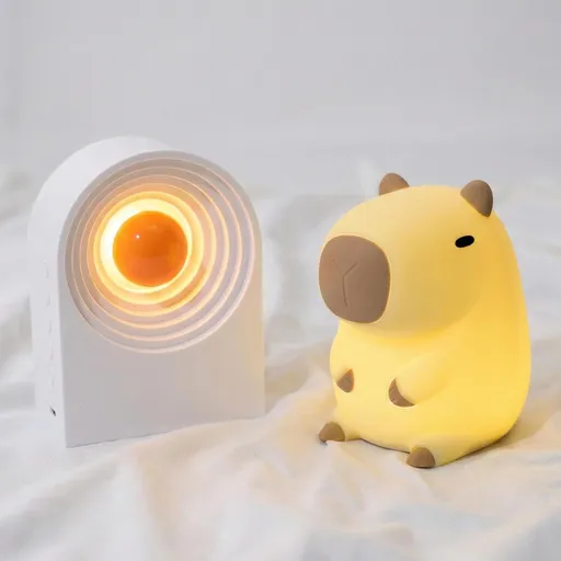 Cute Capybara Night Light and White Noise Sound Machine with Bluetooth Functionality for Bedroom Living Room Squishy Capybara Stuff Boys Girls Gifts