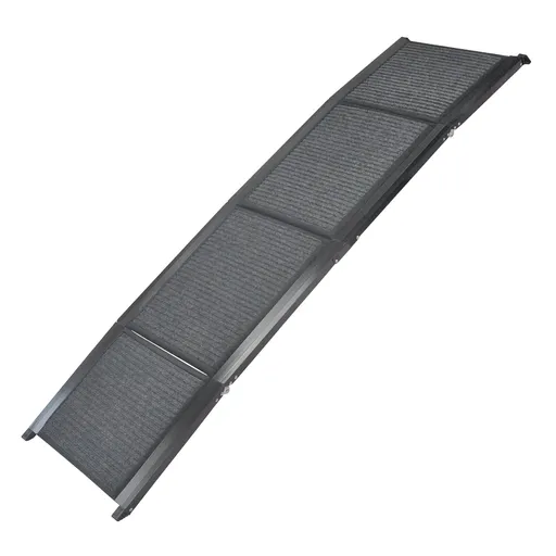 Furtastic 180cm Folding Aluminium Dog Ramp Non-Slip Marine Carpet Portable Pet Steps Ladder for Car SUV Boot 120kg