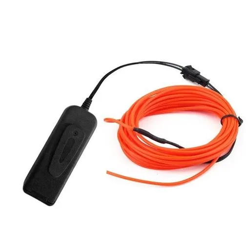 House Of Dasein El Wire Glowing Neon Diy Decorations Dance Party Costumes 1M / 3M 5M - Red - 5M