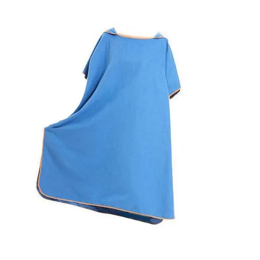 Adult Changing Robe Towel Bath Hooded Quick Dry Beach Towel Poncho Bathrobe Au