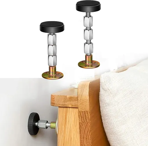 Adjustable Threaded Bed Frame Anti-Shake Tool, Headboard Stoppers, Bedside Headboards Prevent loosening Anti-Shake Fixer, Easy Install (30-112mm)
