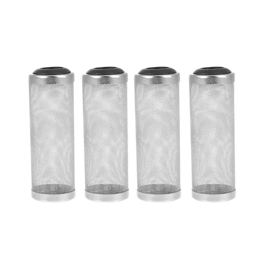 4x Stainless Steel Shrimp Filter Guard Aquarium Intake Protector Fish Safe Mesh - Black-4PCS (12mm)