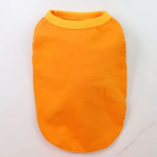 Cotton Pet Vest Dog Cat Clothing Small Large Pure cotton vest orange M chest circumference 40 back length 27cm