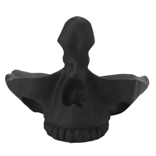 Skull Glasses Stand Lifelike Scratch Resistant Practical Statue Eyeglasses Holder with Storage Tray for Home Black
