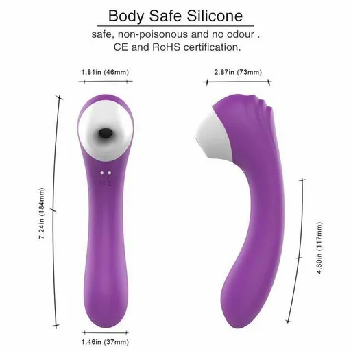 House Of Dasein Speeds Sucker Vibrator Nipple Clitoral Suction Rechargeable Sucking - Purple