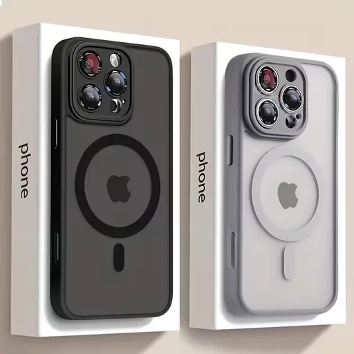 iPhone 14 Pro - High-end Magnetic Silicone Protective Case | Matte Semi-transparent Design | Anti-drop and Anti-scuff | Strong Magnetic Adhesion | Lightweight and Comfortable Feel