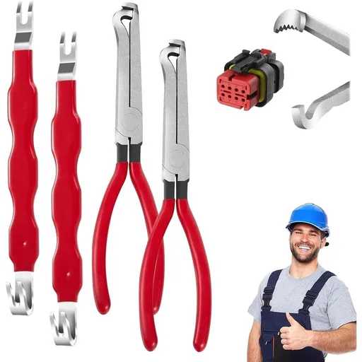 Electrical Disconnect Pliers, Upgrade Connector Separator Tool, Durable Terminal Removal Tool for Automotive Repair, Multi-Purpose Wire Terminal Extraction Pliers for Technicians