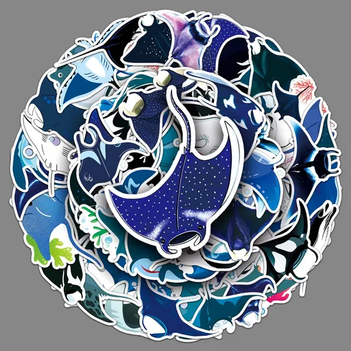 Devilfish Stickers |50Pcs Waterproof Vinyl Decals for Water Bottles Bicycle Laptop Computer Mobile Phone Skateboard Bike