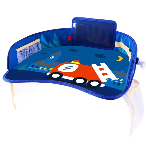 Mu suo Cartoon Car Seat Dining Table Oxford Cloth Fold Dining table fire truck