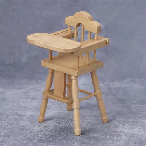 Handmade Wood Dining High Furniture 1:12 Dollhouse Accessory ，a perfect gift for girls or dollhouse lovers