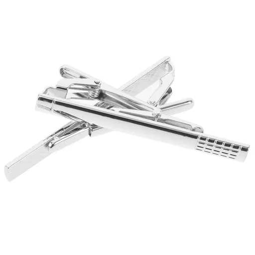 Men's Zinc Alloy Tie Clips 2-Pack Stylish Accessories for Business Meetings and Formal Occasions