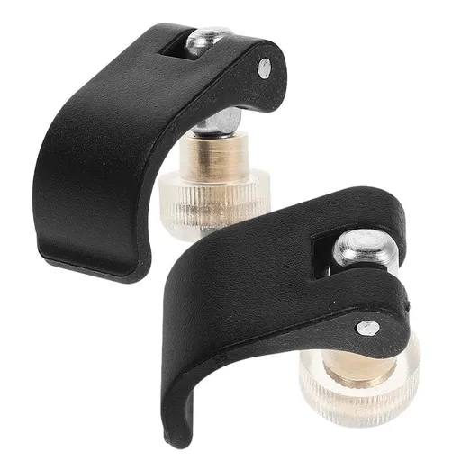 2pcs Universal Trekking Pole Lock Flip Handle for Hiking Climbing Stick Nylon Fastener Clips Black