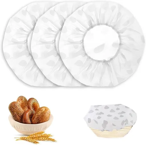 Bread Covers - 3-Pack Moisture Covers - Baker's Dough Cloths - Moisture Covers - Round, Stretchable Moisture Basket Covers - Reusable Moisture Covers - Multifunctional Soft Covers