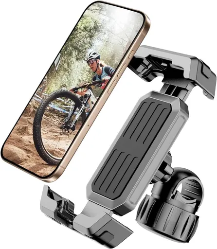 Bicycle Phone Holder Easy to Install Ultra-Stable for 4.7 to 7 inch Phones Black
