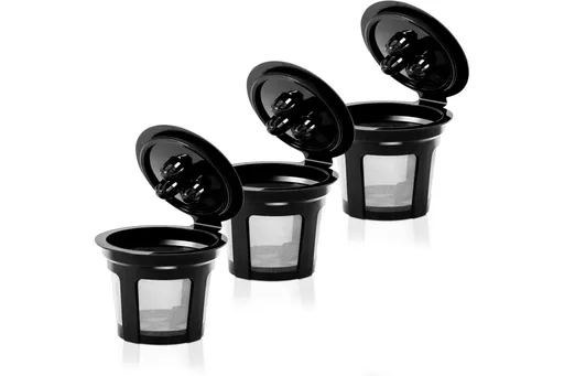 3PC Reusable Coffee Capsules - Black
