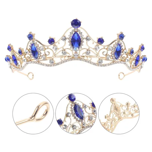 Crown for Brides Multi Color Alloy Wedding Headpiece Hair Decor