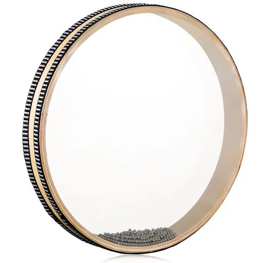 Drum 6 Inches Wave Bead Hand Drum Natural Color Sound Drum Percussion Wave Drum with Hardwood Shell Sea Drum Musical