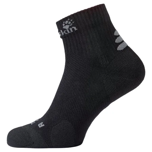 Jack Wolfskin Mens Travel Organic Mid Cut Ankle Socks - Black