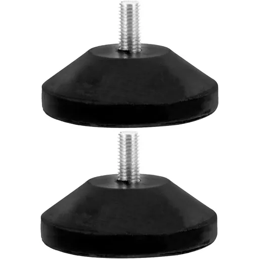 2 Pcs M10 Adjustable Rubber Furniture Feet for Chair and Desk with Non Slip Base