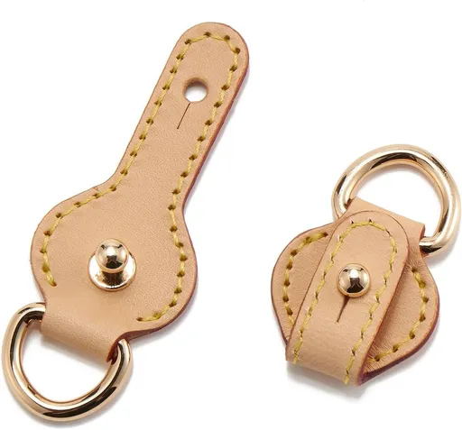 2Pcs Vachetta Leather D Rings for Purse,Undamaged D Rings Connector Purse Making Supplies