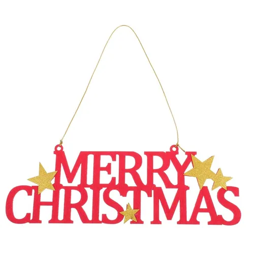 1-Pack Red Hollow Holiday Door Hanging Decoration with Festive for Room and Home Decor