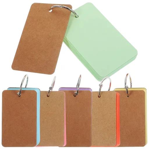 6-Pack Blank Flashcards for Back to School, Notes, Messages, Travel, Study and Memo Card Use