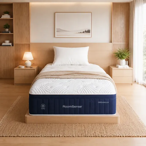 RoomSense King Single Mattress, 34cm Thick Medium Soft Hybrid Mattress for Back Pain Relief, Tencel Cooling Pocket Spring Mattress King Single Size in a Box