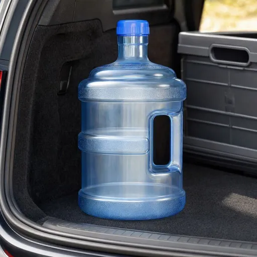 Mineral Water Bottle Plastic Jug Blue Reusable Portable Water Storage Tub for Camping