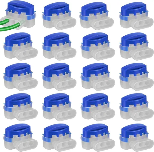 20 Pieces Waterproof Cable Connectors for Robotic Mowers and Lawn Mowers, Easy Boundary Wire Connectors for Garden Use