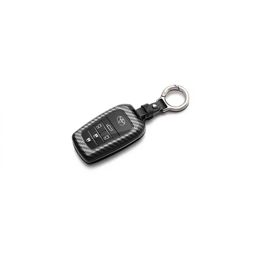 Fragrant Car Island Toyota Sienna Key Cover Carbon. Bagged D type transparent silicone [carbon fiber black] round belt buckle