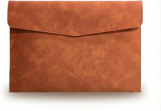 A4 PU Leather Envelope Documents File Portfolio Large Capacity Folders Travel Bag for Paper Letter Stationery Organizer and Tablet Case PC Sleeve (light brown）