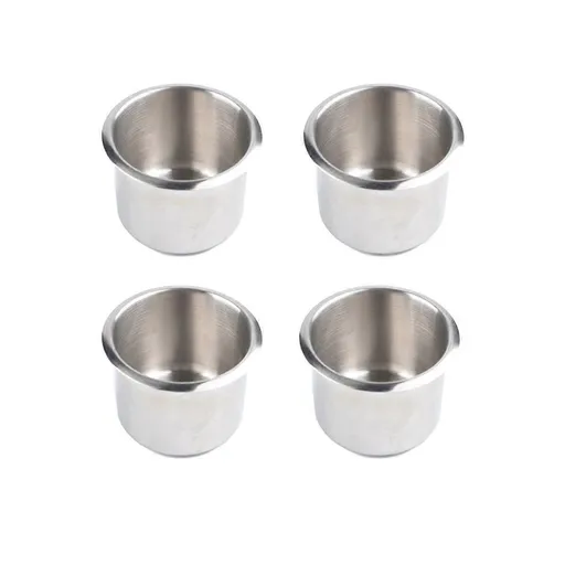 4pcs Universal Marine Boat Cup Holder 68X55mm Stainless Steel Drop-in Drink Holder for Poker Table Sofa