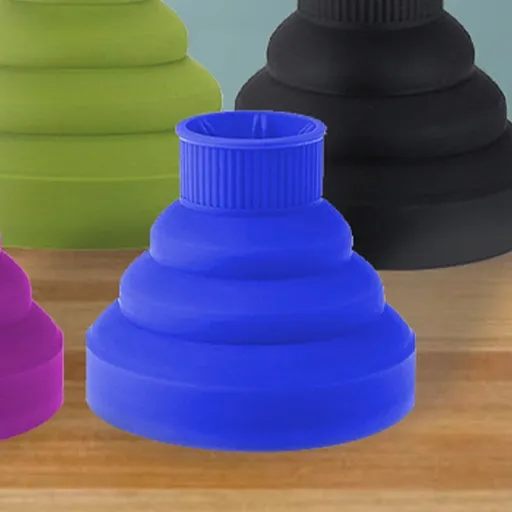 Hair Dryer Diffuser Attachment in Blue Silicone for Curl and Wave Styling