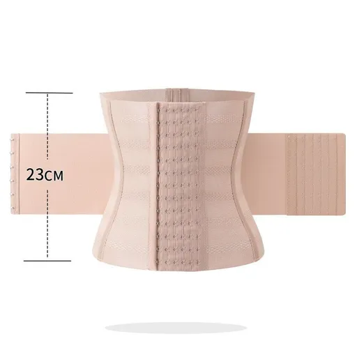 Beige Size XL Women's Waist Trainer Cincher - 7 Steel Bones Double Layer Mesh Breathable Tummy Control Corset Belt, Adjustable Hook Closure for Workout and Daily Shaping