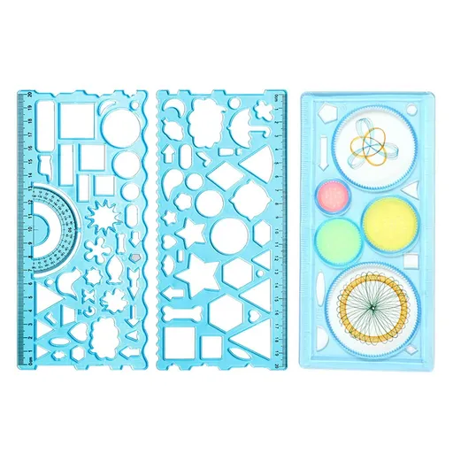 3 Pcs Multifunctional Geometric Ruler for Drawing Tools School Supplies Rulers multi-functional measuring ruler 4-point group