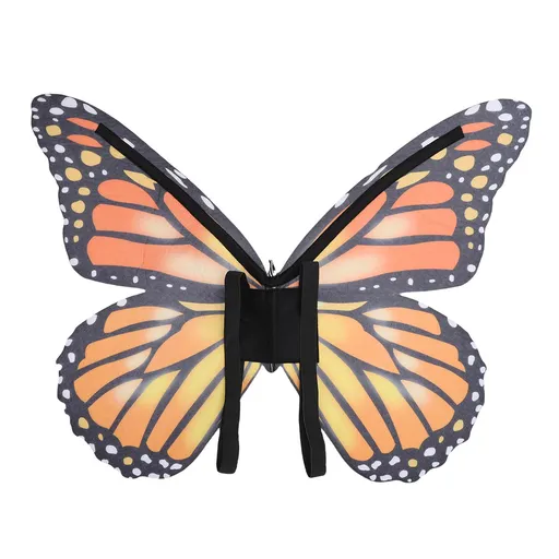 Wings Costume for Women Girl Decorative Dress Up Wings Prop with Headband for Cosplay Holiday Party Favor Orange