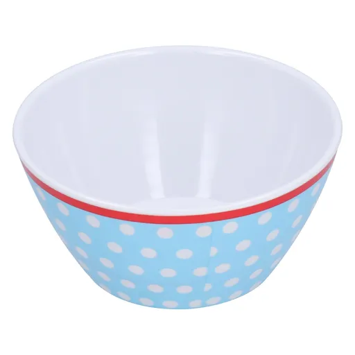 500ml Salad Bowl Thickened Snack Dessert Cake Fruit Bowl for Baking Table DecorationLight Blue Dot