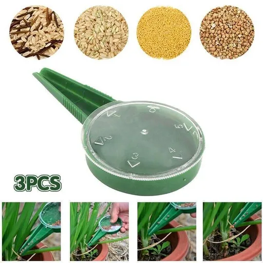Au 3Pcs Seed Dispenser Garden Plant Spreaders Plastic Seeder Sower Planter Tool