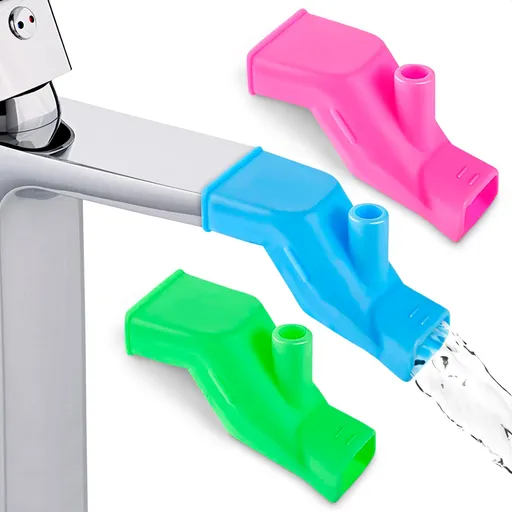 Baby Bath Faucet Cover for Kids - 3Pcs Portable Kitchen Sink Faucet Attachment Hand Washing Sink Water Faucet Extender
