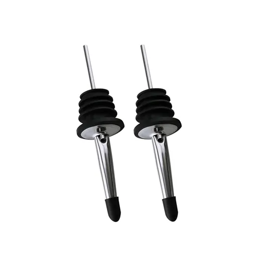 Liquor Pourer Speed Pourer 2Pcs/Set Wine Pourer Stainless Steel Wine Bottle Stopper with Cap Alcohol Liquor Spouts Bottle