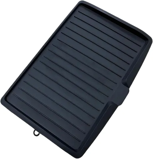 Dish Drain Board Tilt PP Dish Drainer 17.6x12.2x1.2in Quick Dry Dish Drain with Drain Port Multipurpose Dish Drying Rack Black