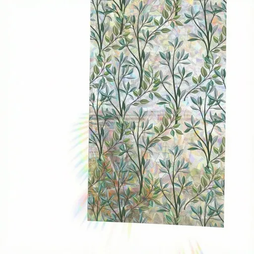 Decorative Stained Glass Window Clings for Home,Sticker for Front Door, Bathroom, Glass Door (Dark Green, 15.7' x 78.7'')