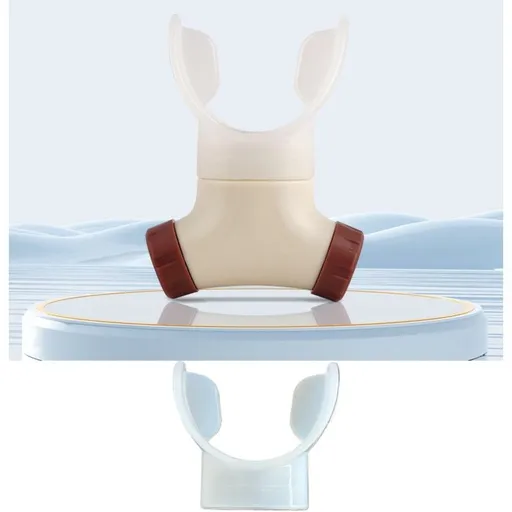 Adjustable Resistance Breathing Trainer, Portable Lung Capacity Exerciser, Respiratory Training Device for Home Use—Beige
