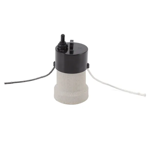 E27 Porcelain Lamp Holder Waterproof 2 Levels Adjustable Temp Heat Insulation Small Tee Heat Light Socket