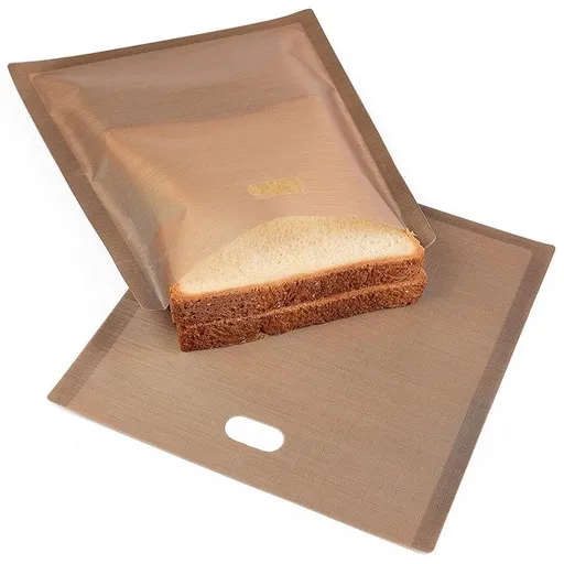 Toaster Bags, 10pcs Reusable Non-Stick Sandwich Toaster Bags Washable Heat Resistant Sandwich Bag Pockets for Grilled Cheese
