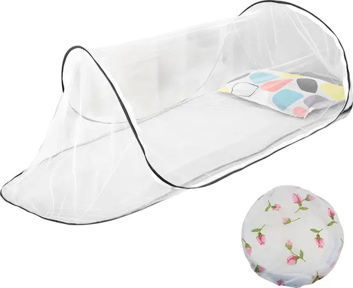 Mosquito Net Bed - Foldable Mosquito Net - L210x H56x W80cm - Pop-Up Mosquito Net Bed - Mosquito Net Tent - Mosquito Net - Cupola - Mosquito Net - Pop-Up Bed Tent - Anti-Mosquito, No Installation Required - Suitable For Camping, Backyard, Foldable Tr
