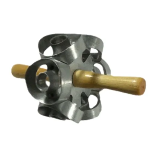 Donut Cutter, Stainless Steel Donut Mold & Dough Stamp Maker, Baking Tool with Wooden Handle, for Home Kitchen, Bakery and Donut Shops, 5.5x2.5in.