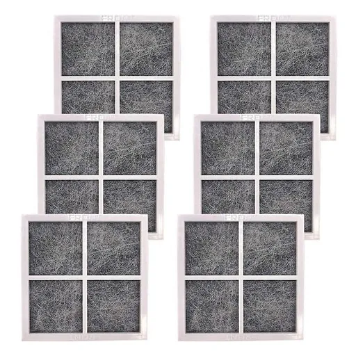 6 replacement air filters, compatible with LG LT120F refrigerator air filtration purifier accessories filter mesh filter cartridge activated carbon filter cartridge h