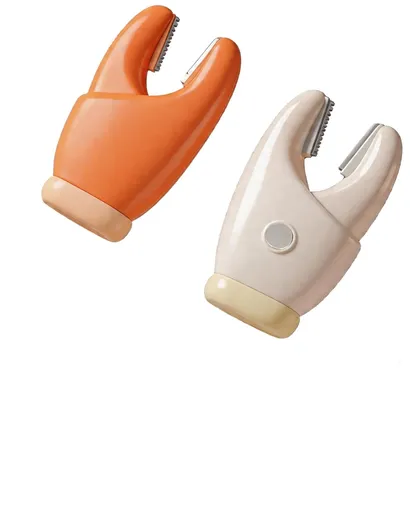 2-Pack 2-in-1 Stainless Steel Garlic Peeler Skin Remover, Multifunctional Efficient Vegetable Peeler for Carrots, Ginger, Kitchen Tool That Avoids Garlic Smell on Your Hands（Beige）