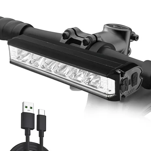 Brand new super bright aluminum alloy bicycle light - USB charging - ideal for mountain bike night rides - compatible with various types of bicycles